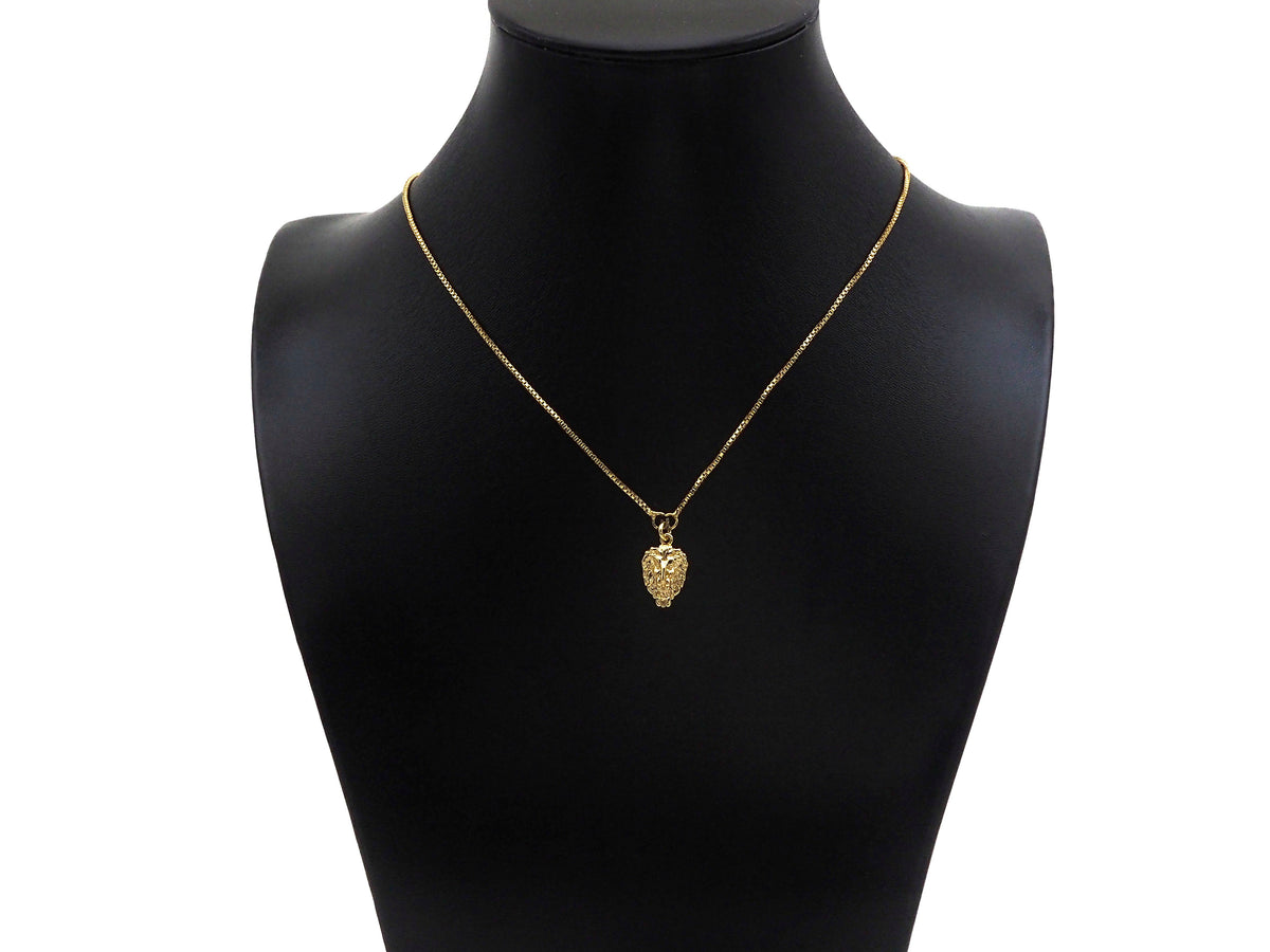 Dianty Embossment Lion Head Shape Pendant/Charm,, Sku#F1368C