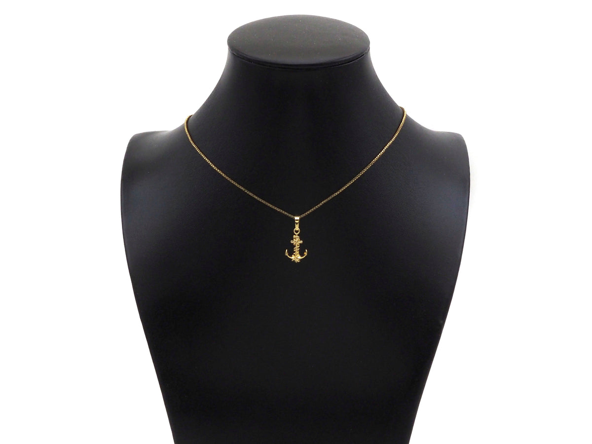 Boat Anchor Shape Pendant/Charm, 18K Gold Charm, Necklace Bracelet Charm Pendant,11x17mm,Sku#FH167