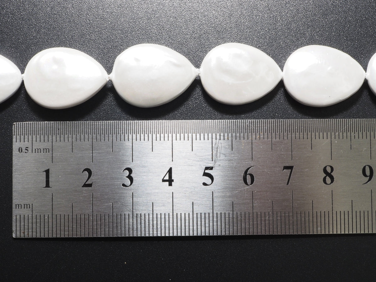 Quality Plated White Mother of Pearl, Mop Shell, Teardrop Shape White Pearl,SKU#U239c