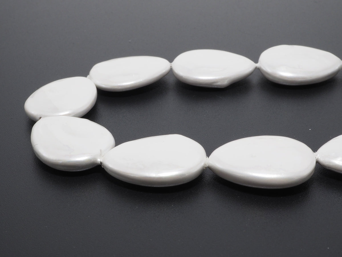 Quality Plated White Mother of Pearl, Mop Shell, Teardrop Shape White Pearl,SKU#U239c