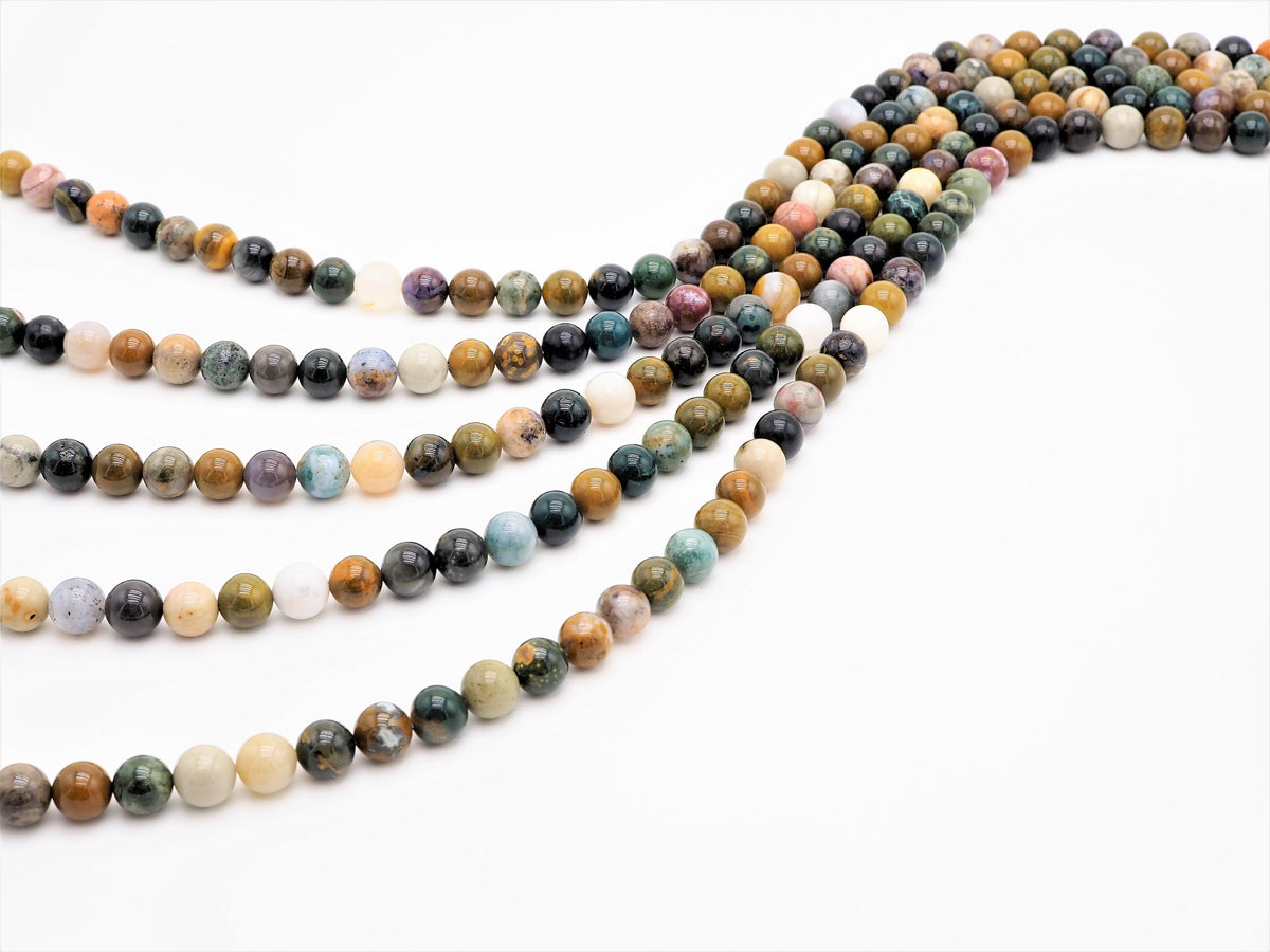 Quality Natural Light Ocean Jasper beads, Smooth Round 6mm/8mm/10mm Natural Gemstone beads, 15.5inch strand, SKU#U296