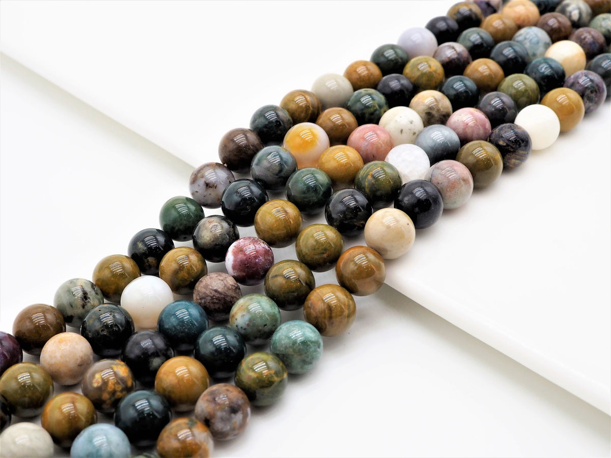 Quality Natural Light Ocean Jasper beads, Smooth Round 6mm/8mm/10mm Natural Gemstone beads, 15.5inch strand, SKU#U296