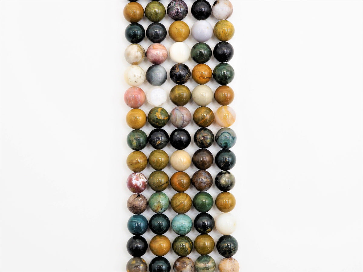 Quality Natural Light Ocean Jasper beads, Smooth Round 6mm/8mm/10mm Natural Gemstone beads, 15.5inch strand, SKU#U296