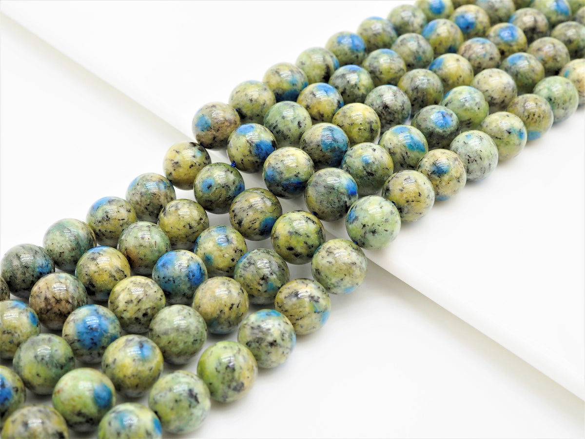 Top Quality Natural K2 Jasper Smooth Round Beads,6mm/10mm/12mm/14mm/16mm Greenish Blue Gemstone Beads,15.5" Full Strand,SKU#U317