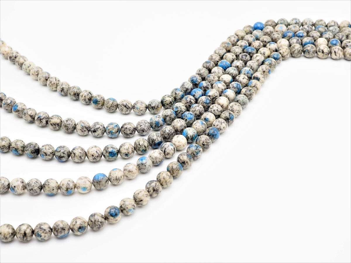 Top Quality Natural K2 Jasper Smooth Round Beads, 8mm/10mm/12mm/14mm/16mm Gray Blue Gemstone Beads,15.5" Full Strand,SKU#U318
