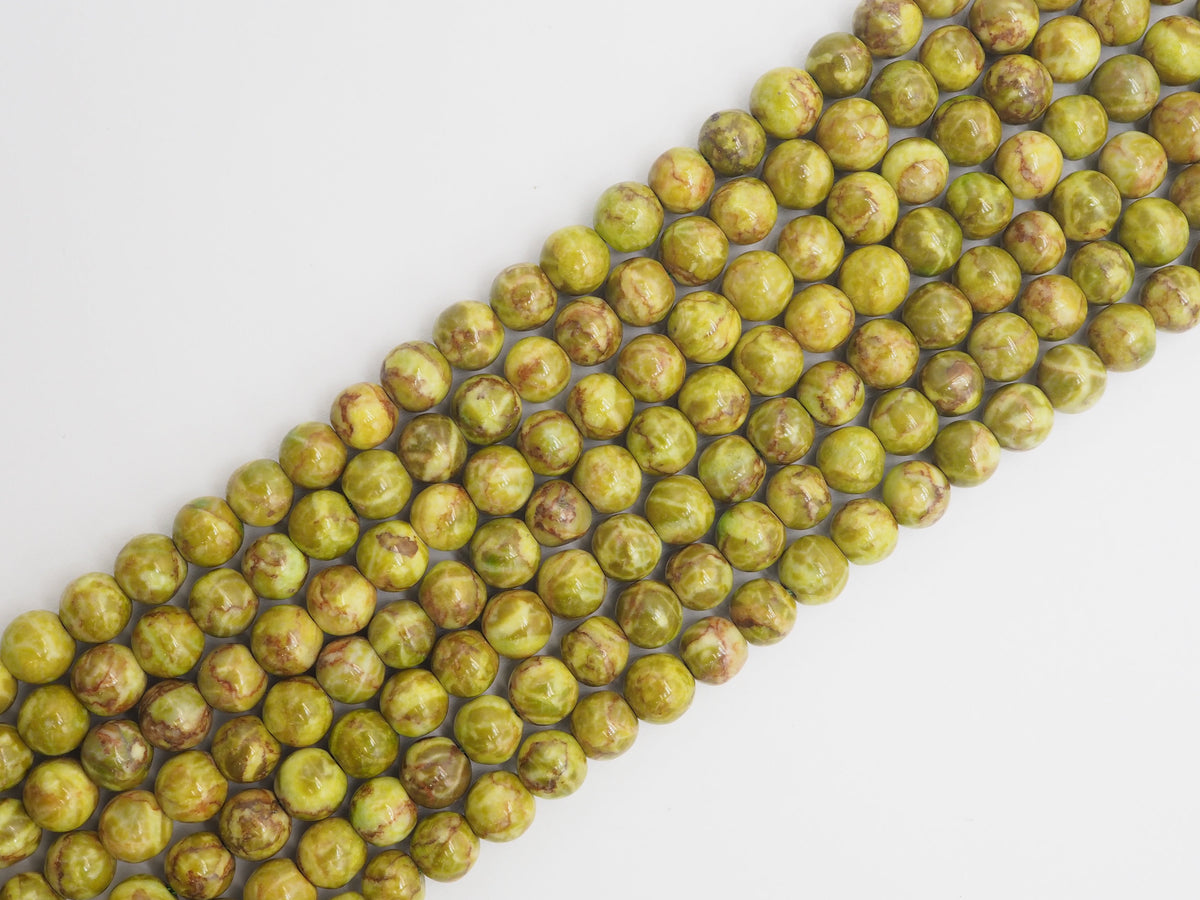 Smooth Round Africa Turquoise beads, 6mm/8mm/10mm/12mm Yellow Green Gemstone beads, AfricaTurquoise beads, 15.5inch strand, SKU#U267