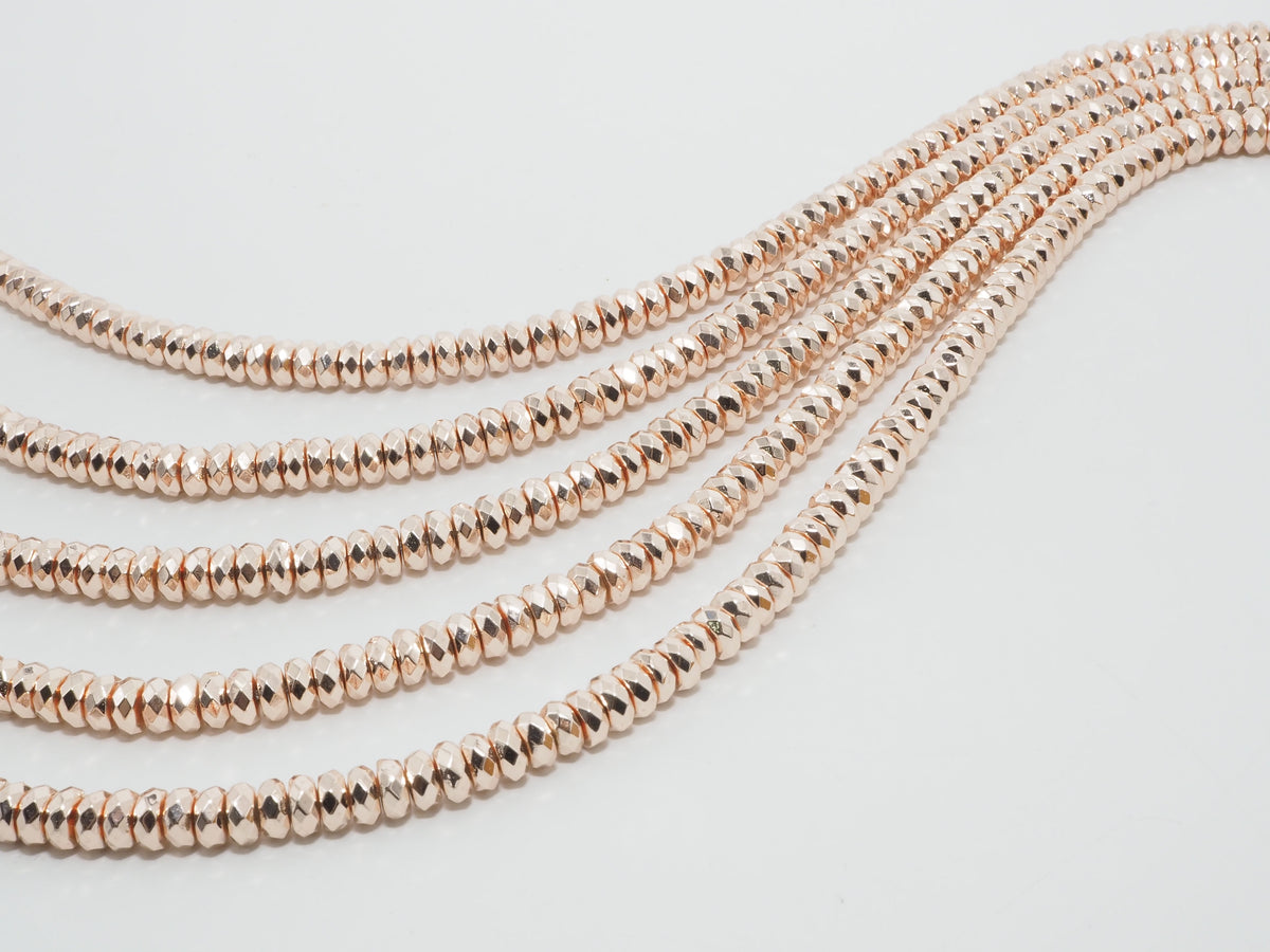 2018 New Light Rose Gold Color Hematite-2x3/2x4/3x6/3x8mm Ro