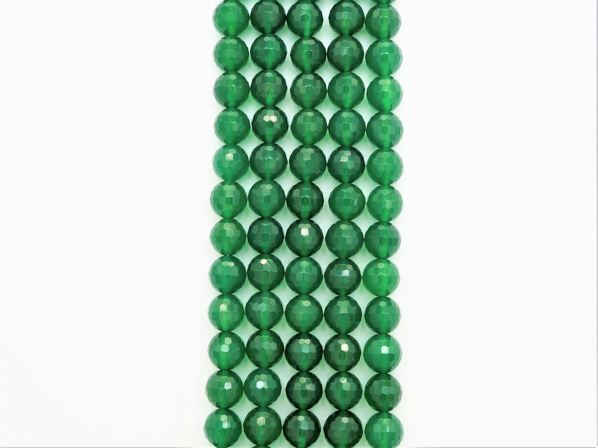 High Quality Faceted/Smooth Green Agate Beads, 6mm/8mm/10mm/12mm, Green Agate Beads,15.5" Full Strand, SKU#U320