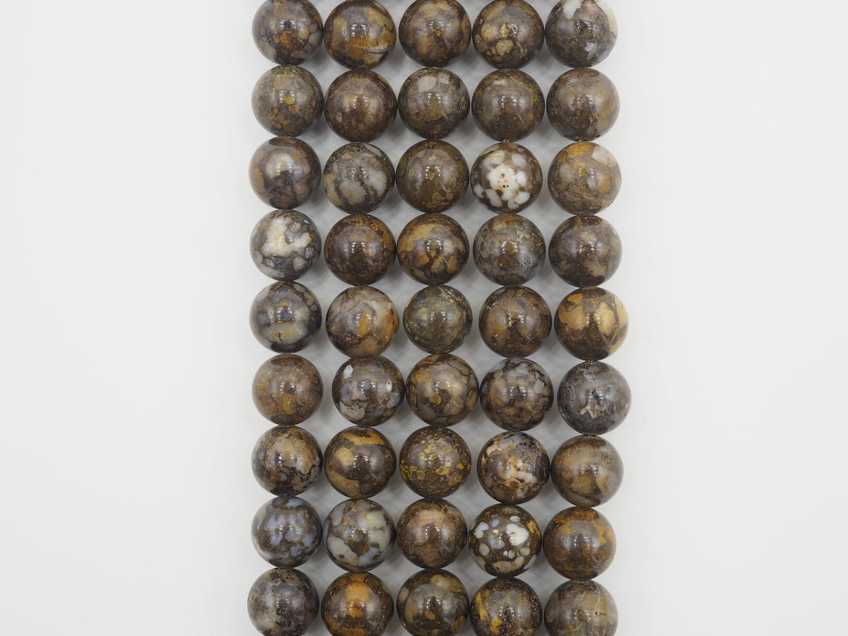 Natural Smooth Round Opal beads, 6mm/8mm/10mm/12mm Natural Brown Gemstone beads, Natural Opal Beads, 15.5inch strand, SKU#U245