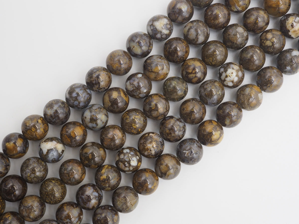 Natural Smooth Round Opal beads, 6mm/8mm/10mm/12mm Natural Brown Gemstone beads, Natural Opal Beads, 15.5inch strand, SKU#U245