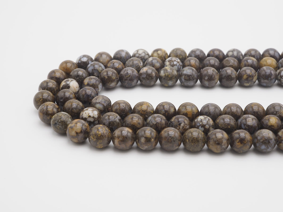 Natural Smooth Round Opal beads, 6mm/8mm/10mm/12mm Natural Brown Gemstone beads, Natural Opal Beads, 15.5inch strand, SKU#U245