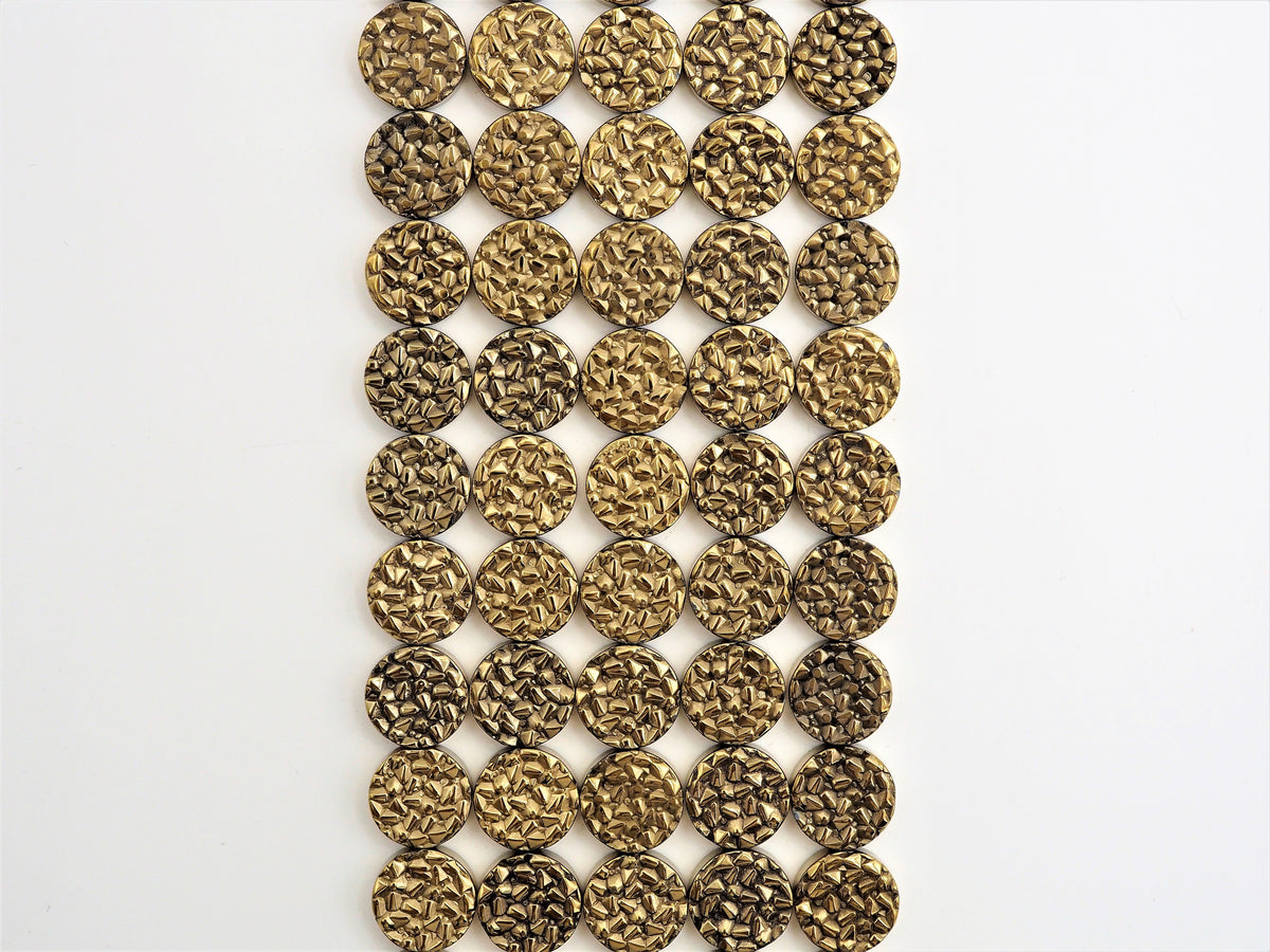 Natural Gold Druzy Style Hematite Beads, S101