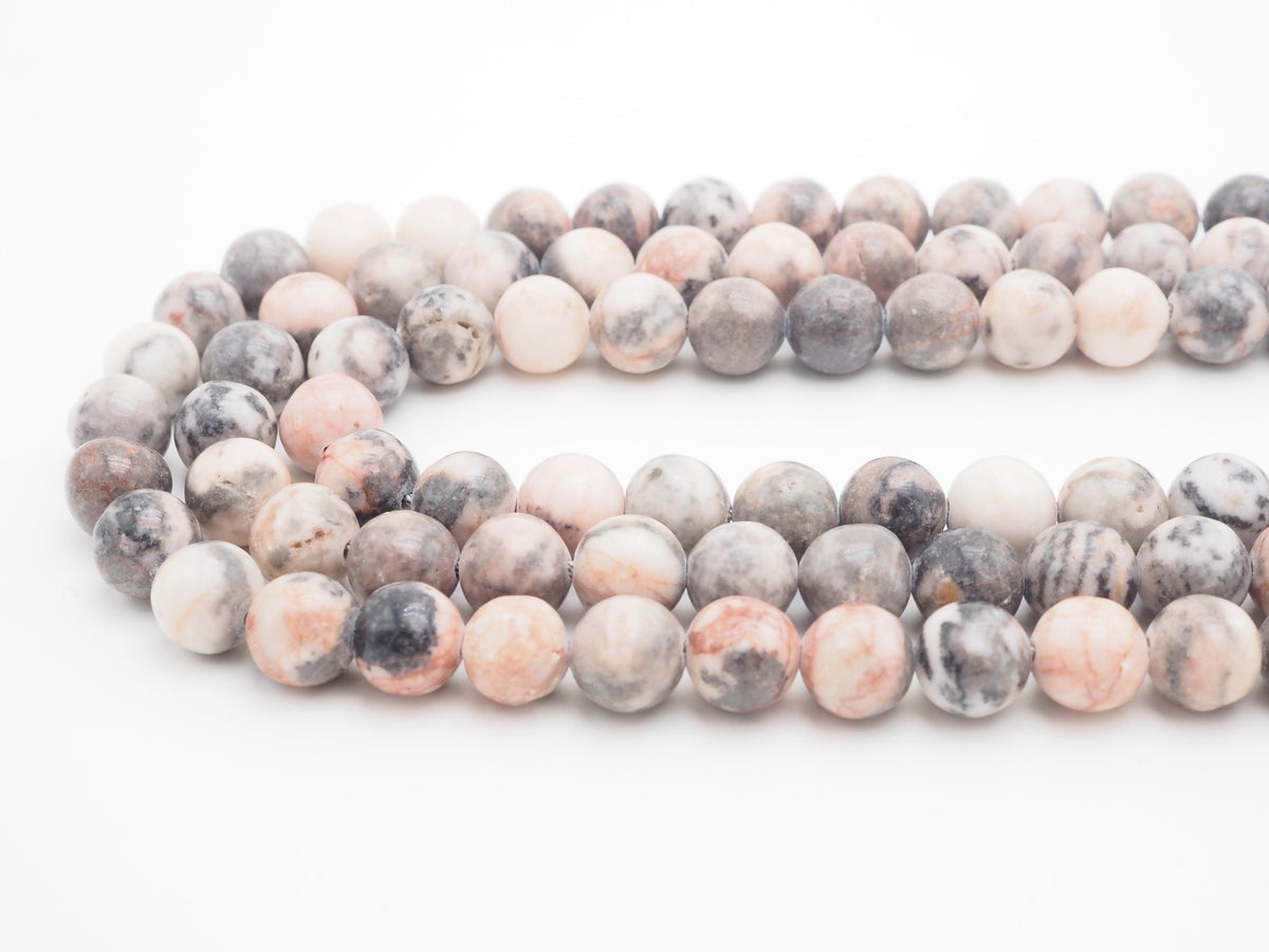 Natural Smooth Round Light Pink Zebra Jasper beads, 6mm/8mm/10mm/12mm Natural Gemstone beads, Zebra Jasper Beads, 15.5inch strand, SKU#U253