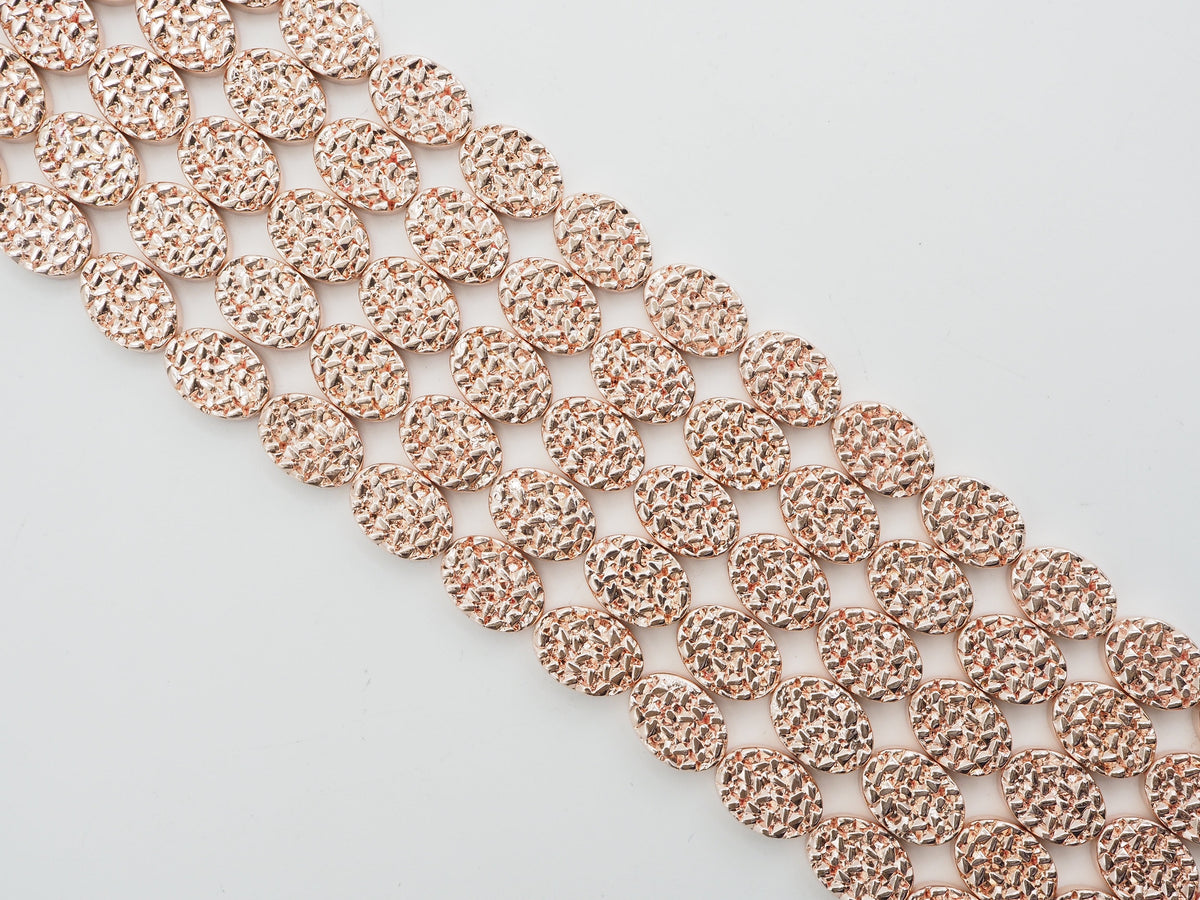 DRUZY Style Natural Light Rose Gold Hematite, 10x14mm, S105