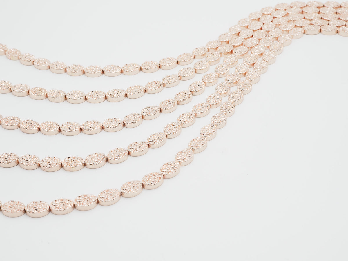 DRUZY Style Natural Light Rose Gold Hematite, 10x14mm, S105