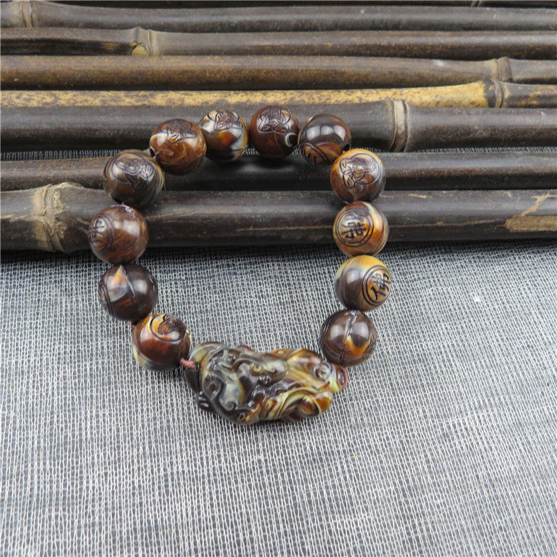 Women's & Men's Plastic Beads Imitation Beeswax Ivory Jade Bracelets