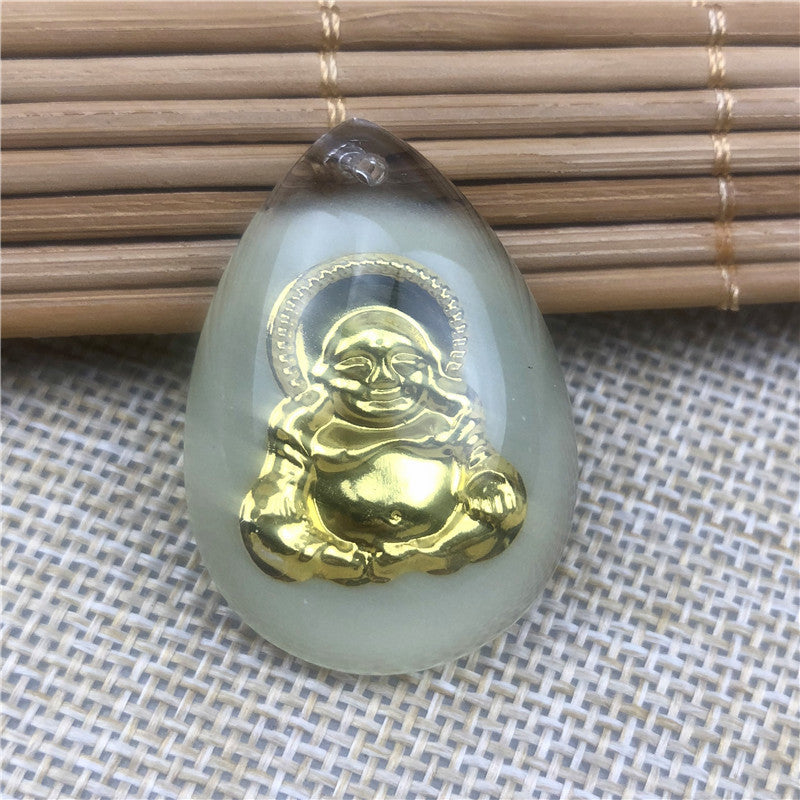 Women's & Men's Gold Crystal Inlaid Gilded Luminous Twee Pendants