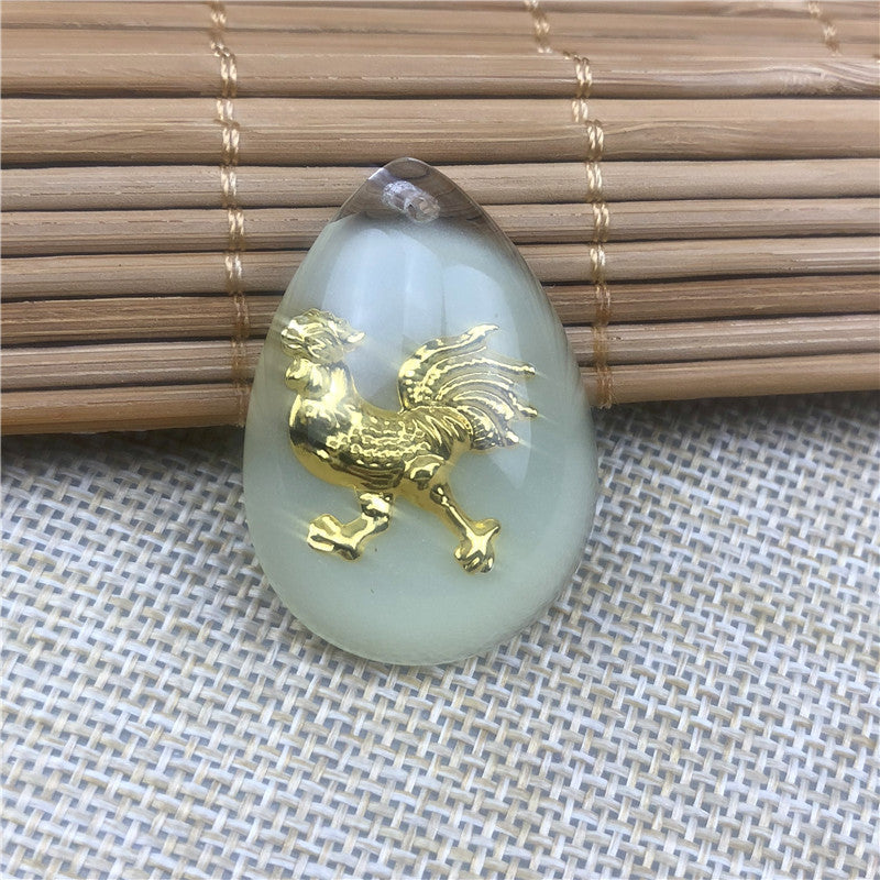 Women's & Men's Gold Crystal Inlaid Gilded Luminous Twee Pendants