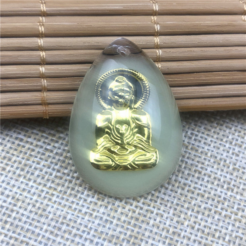 Women's & Men's Gold Crystal Inlaid Gilded Luminous Twee Pendants