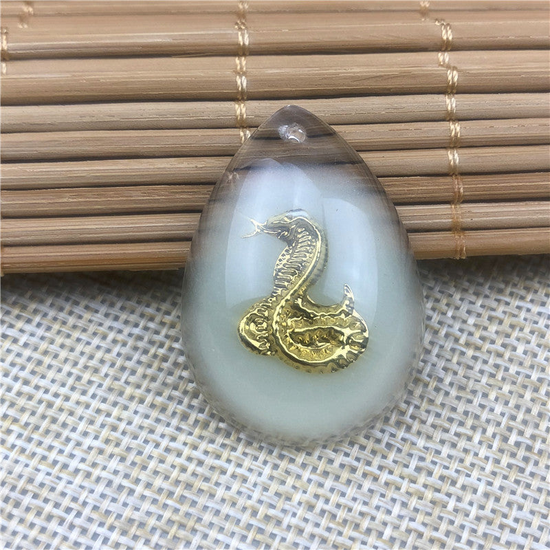 Women's & Men's Gold Crystal Inlaid Gilded Luminous Twee Pendants