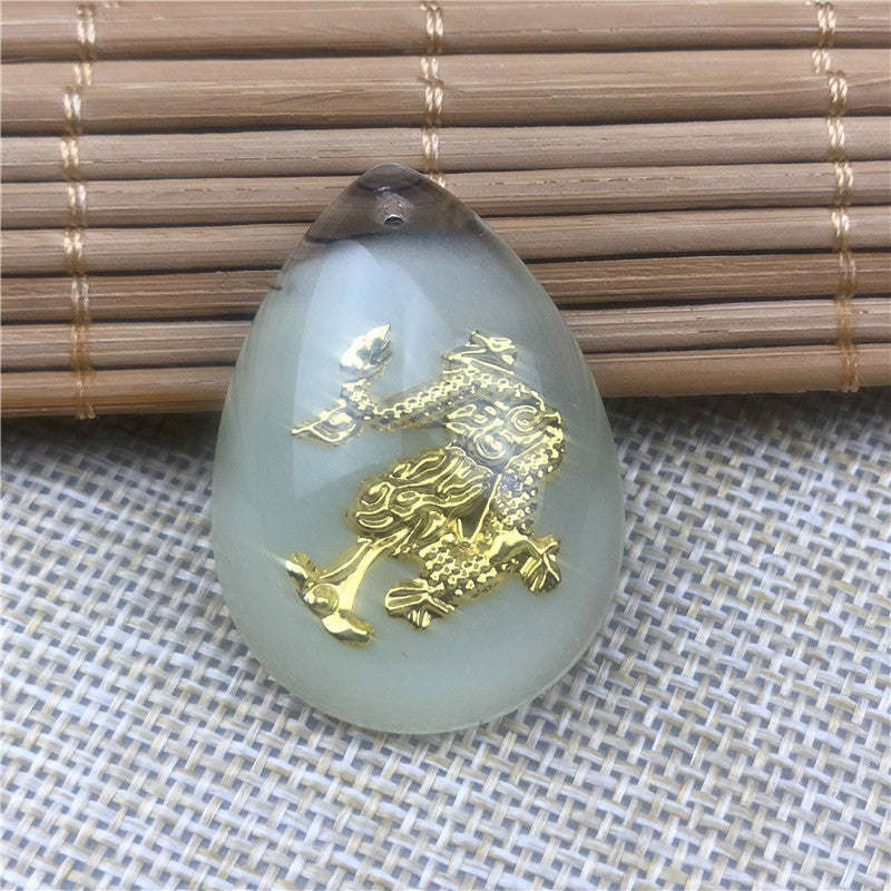 Women's & Men's Gold Crystal Inlaid Gilded Luminous Twee Pendants