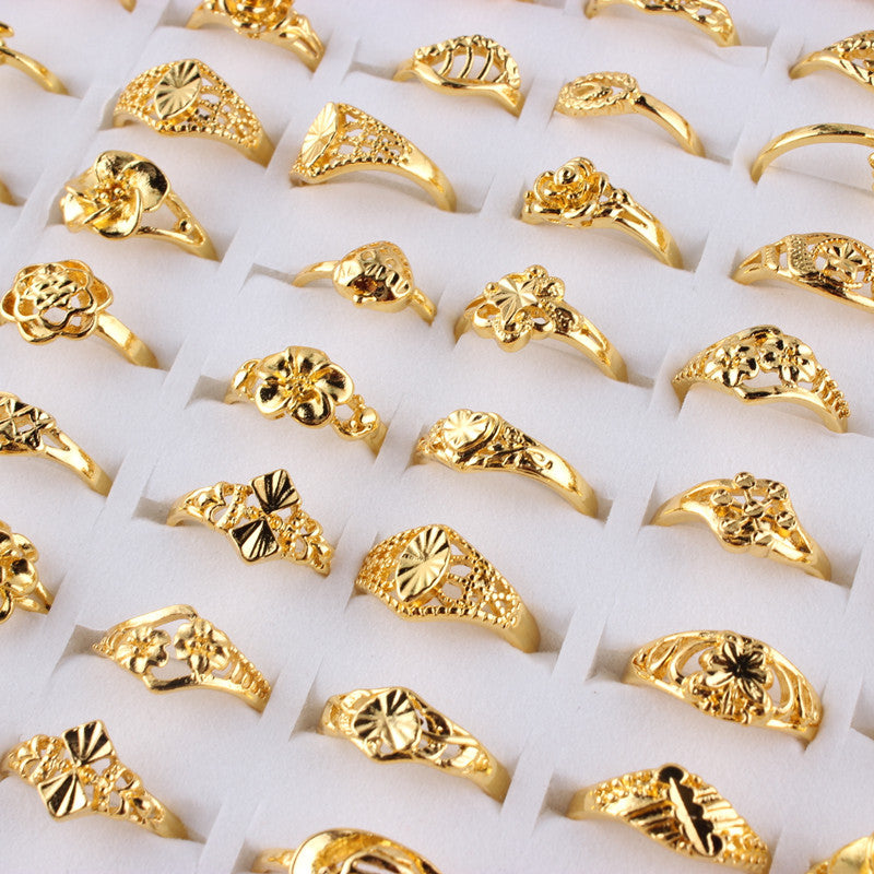 Fashion Temperament Disposable Acting Imitation Gold Pearl Treasure Ring