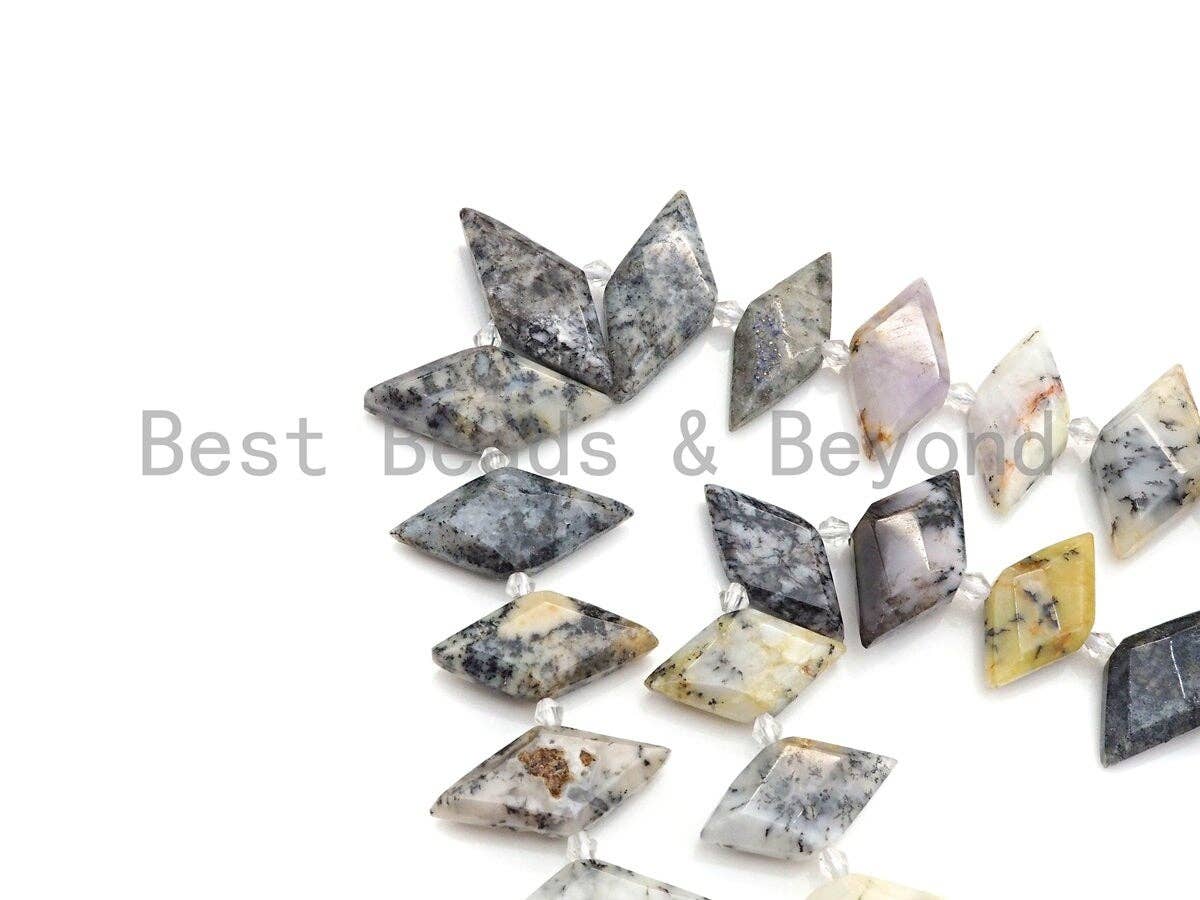 High Quality Natural Dentric Opal Horse Eye Shape Beads, Natural Dentric Opal beads, 16x30mm, sku#U678