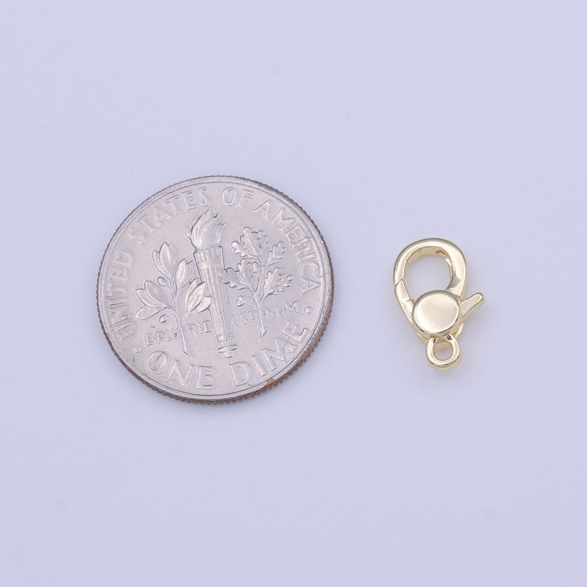 10.6mm Rounded Gold Lobster Clasps Closure Jewelry Making Supply | K-273