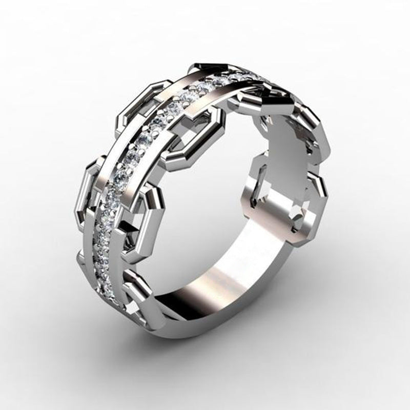 Women's & Men's Ornament Creative Style Gold-plated Diamond Fashion Rings