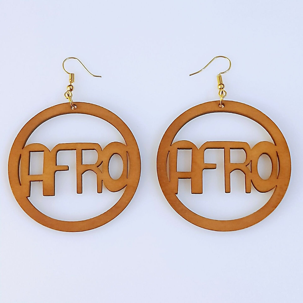 Geometric Rhombus Wooden Fashion Wood Eardrops Rings