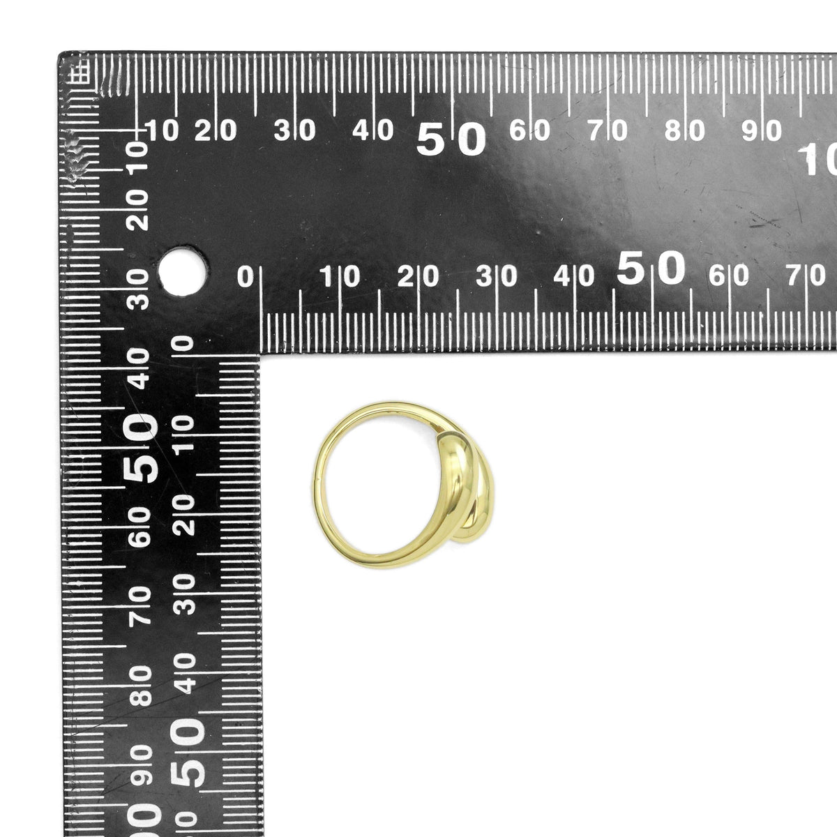Plain Gold Silver Wrap Adjustable Ring, Sku#A195