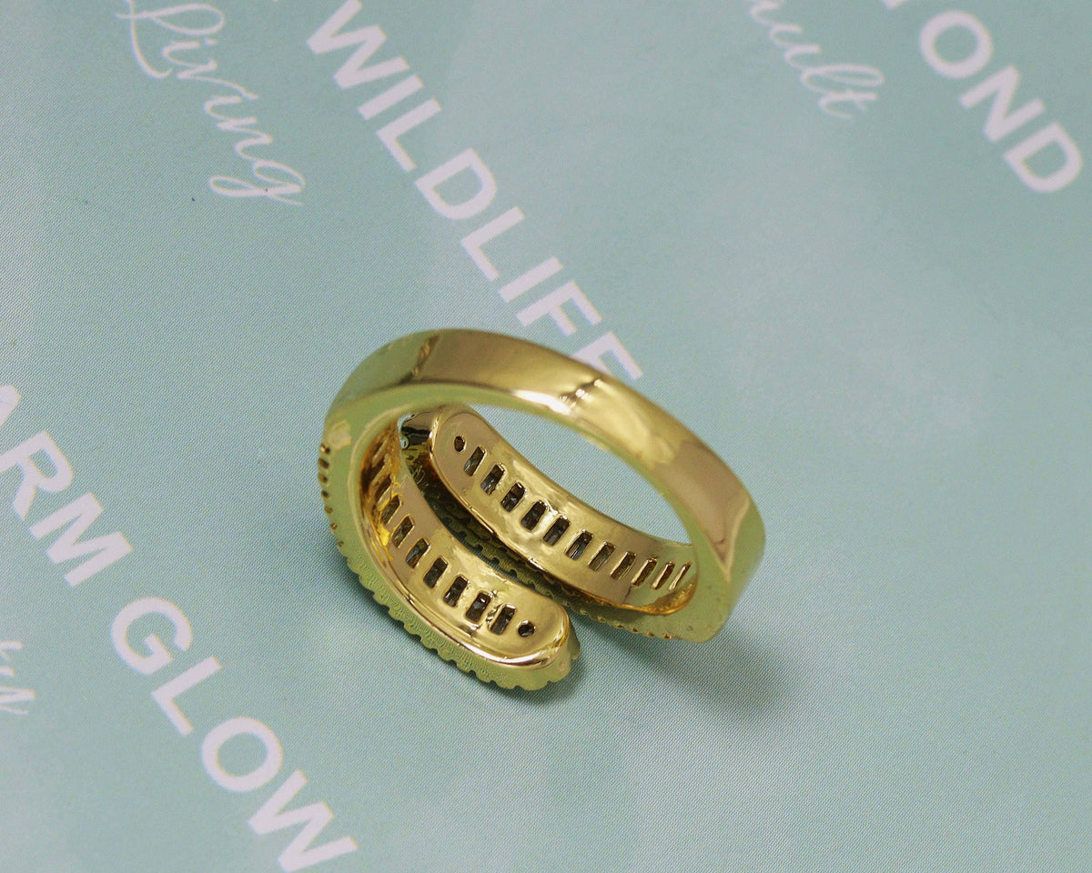 Baguette CZ Wrap Ring, sku#LD214