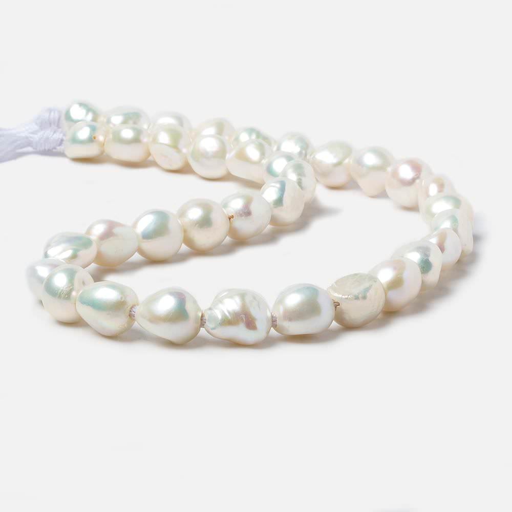 10mm-12mm Cream   Baroque Large Hole Pearls 15 in. 33 pcs