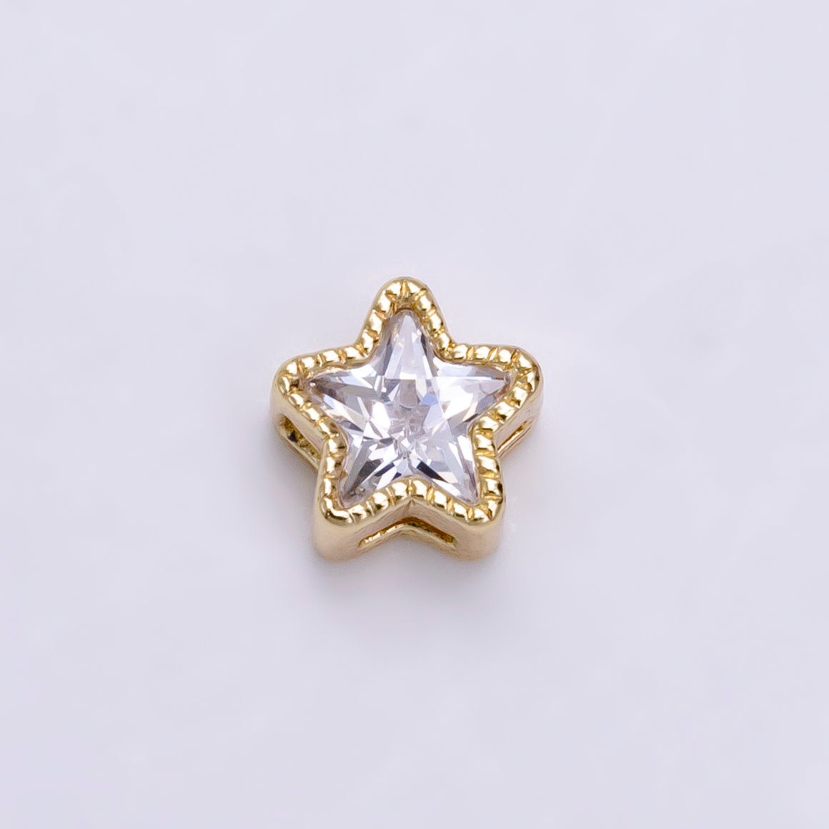 10x 7mm Star Beads for Necklace Bracelet Component in Real Gold Plated B-162
