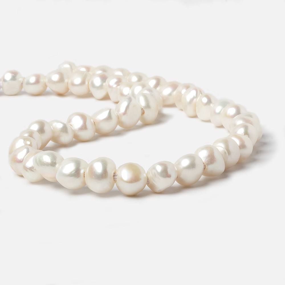 10x8-11x8mm Cream Large Hole Baroque Pearls 15 inch 43 pieces