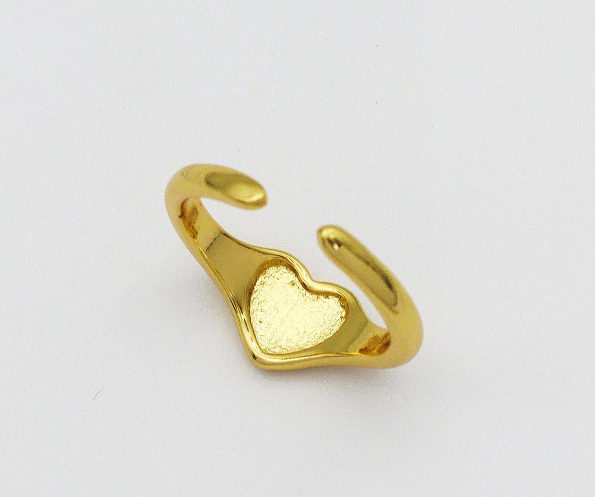 Gold Sexy Word on Heart Shape Open Ring, Sku#O101