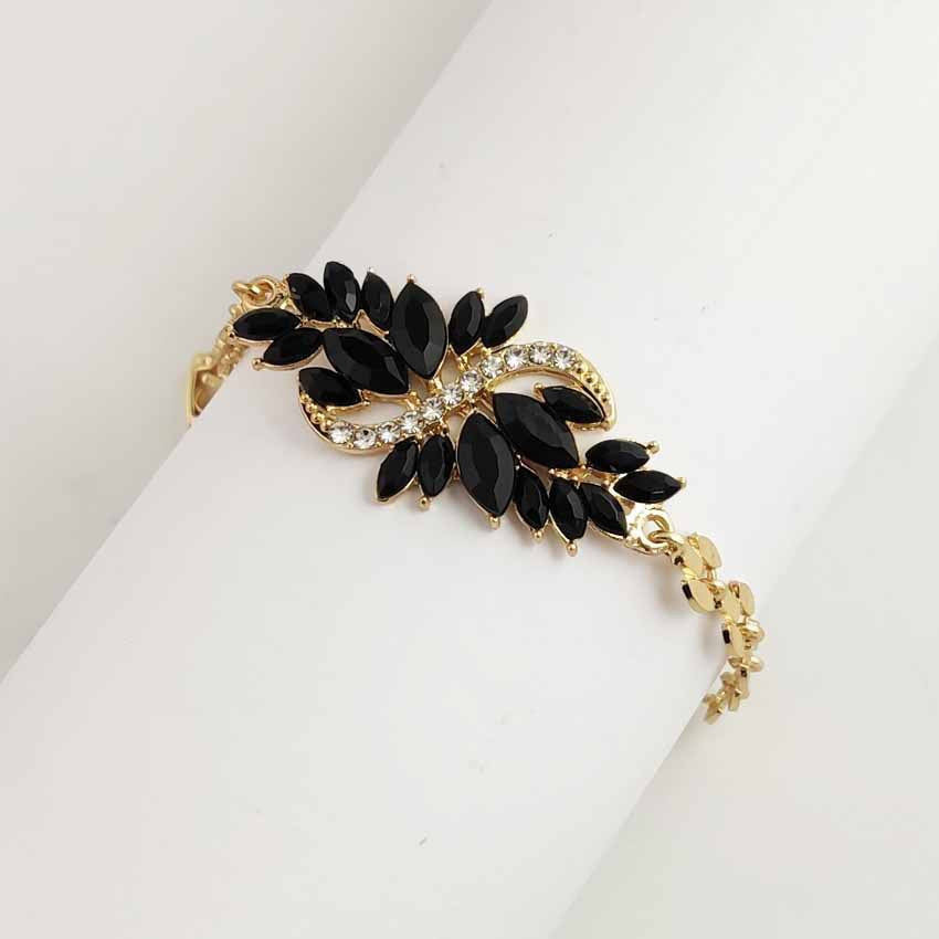 Women's Fashion Popular Diamond S-shaped Resin Flower Bracelet