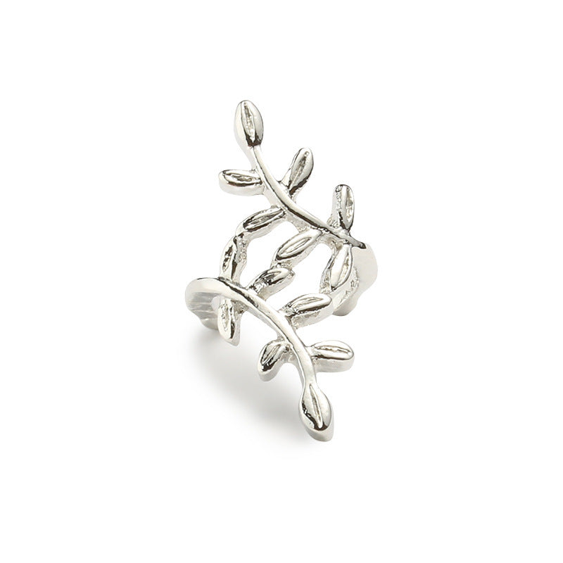 Women's & Men's Fashionable Trendy Korean Leaf Shaped Without Ear Clip