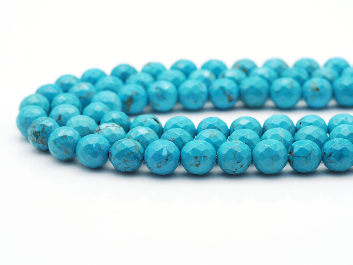 Natural Faceted Turquoise Beads, 4mm/6mm/8mm/10mm, sku#U1438