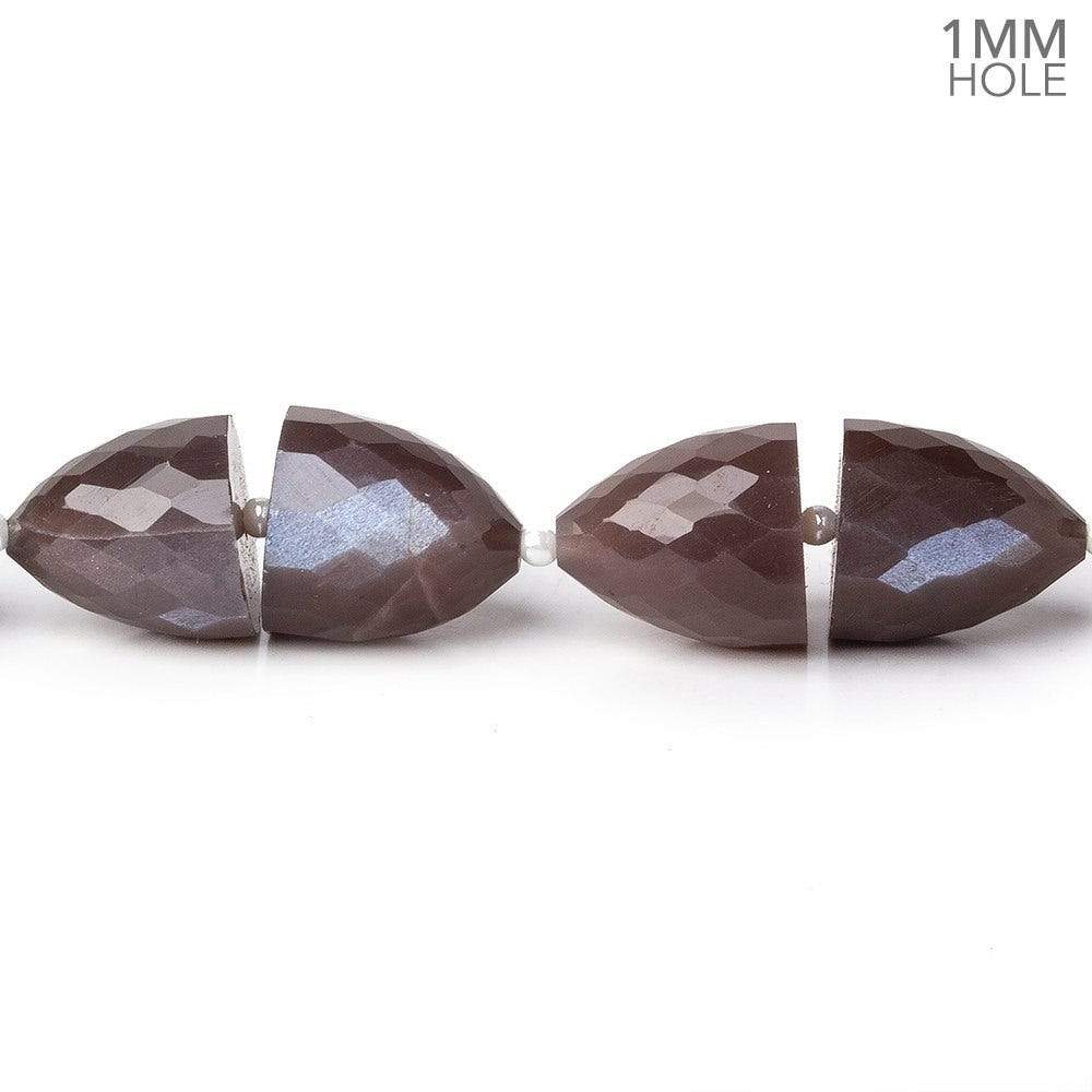 Chocolate Moonstone Faceted Cones 30 beads 15.5 inch AA