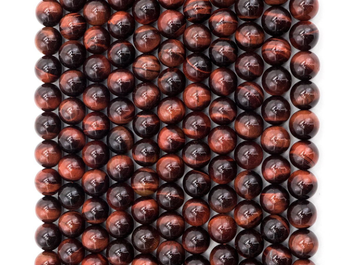 Quality Natural Red Tiger Eye Round  Beads, 6-14mm Round Beads, RedTiger Eye Gemstone Beads, 15inch Full strand, SKU#U236