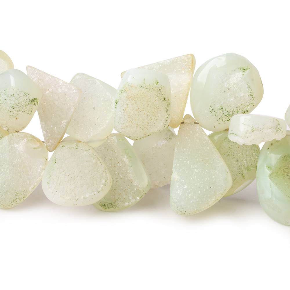 11x10-20x13mm Lemon Lime Drusy Freeform Beads 46 pieces