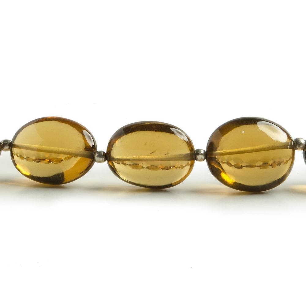 11x9-15x13mm Whiskey Quartz plain oval nuggets 15 inches 27 Beads