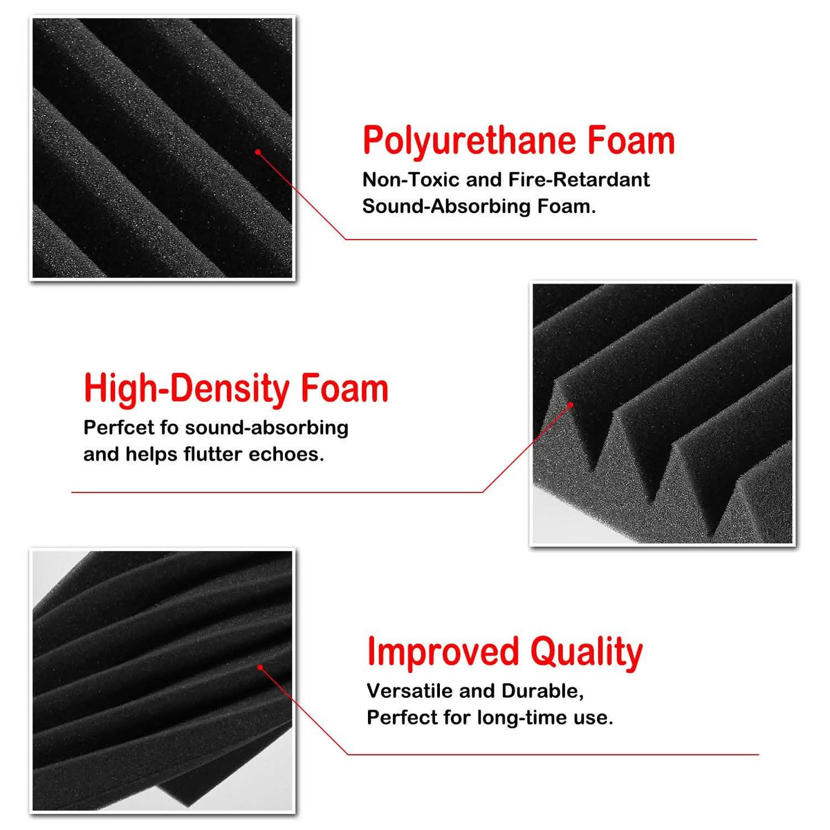 12-Pack: AGPtEK Soundproof Foams Acoustic Sound Panels