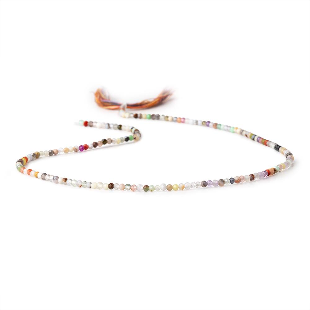 2.2mm Multi Gemstone Micro Faceted rondelle beads 13 inch 172 pieces