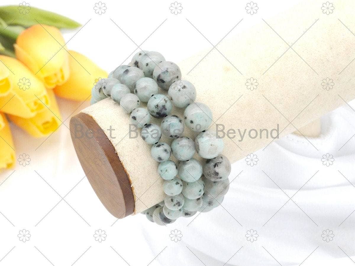 Natural Kiwi Agate Stretchy Bracelet, EF65