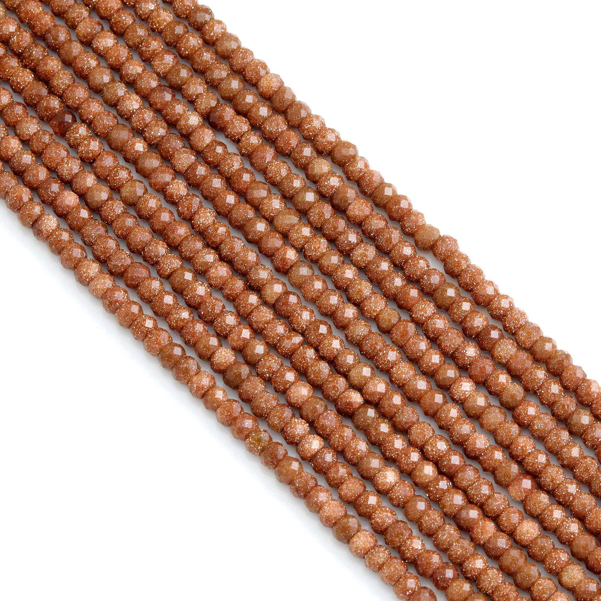 2x3mm Goldstone Rondelle Faceted Beads, Sku#U2156