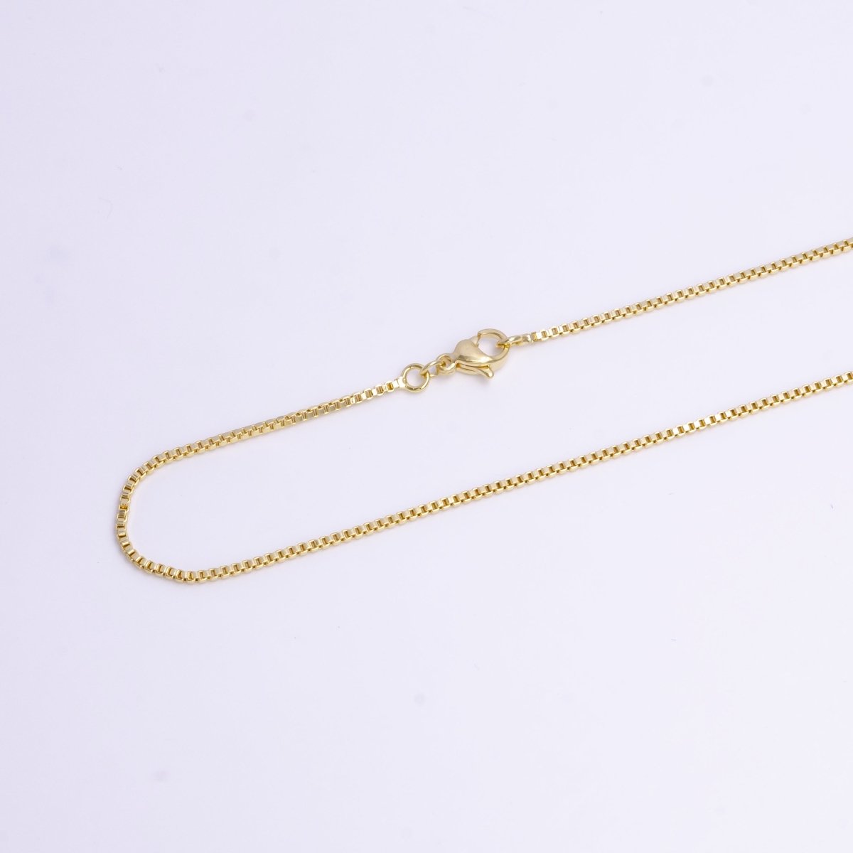 1.2mm Box 17.5 Inch Dainty Layering Chain Necklace | WA-1896 Clearance Pricing