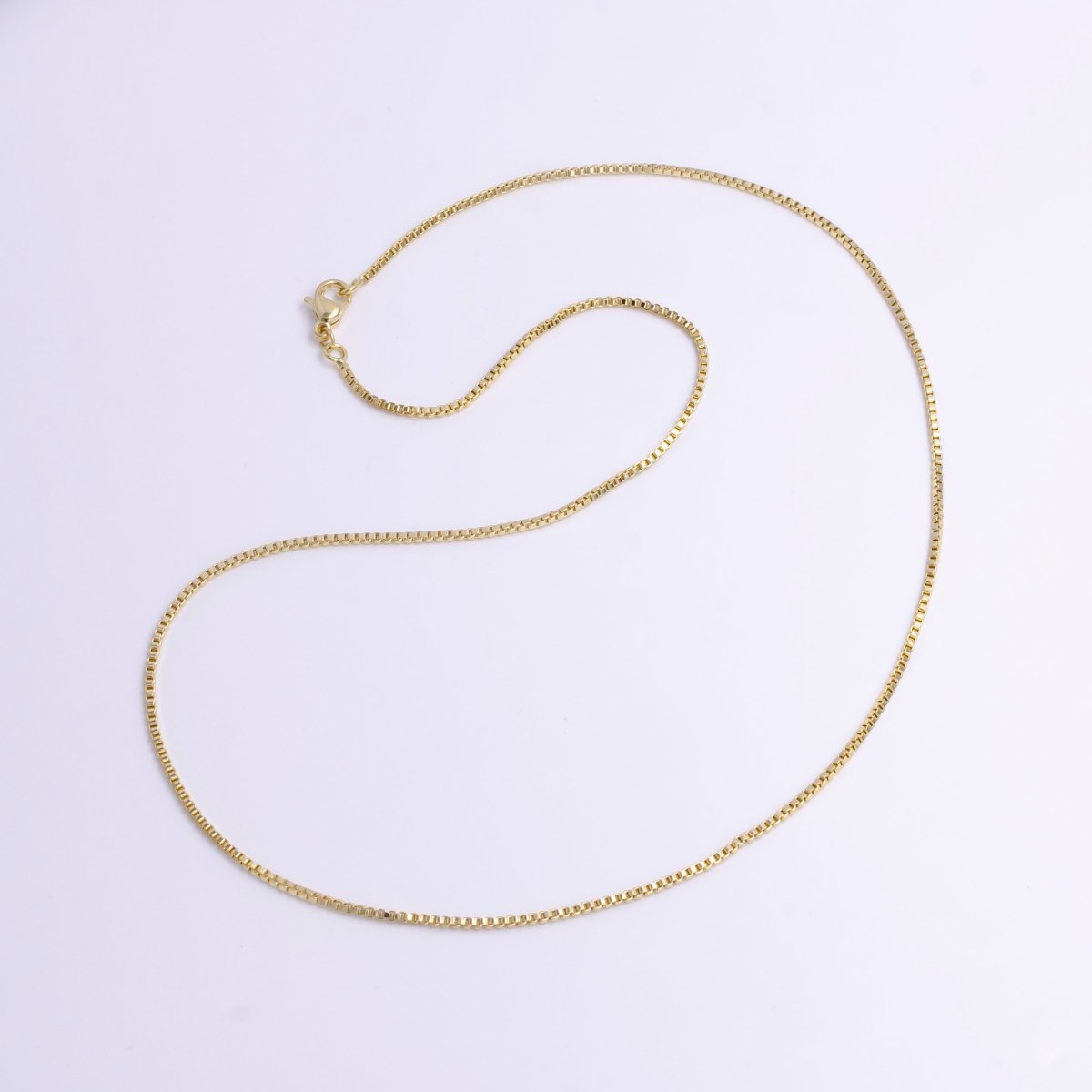 1.2mm Box 17.5 Inch Dainty Layering Chain Necklace | WA-1896 Clearance Pricing