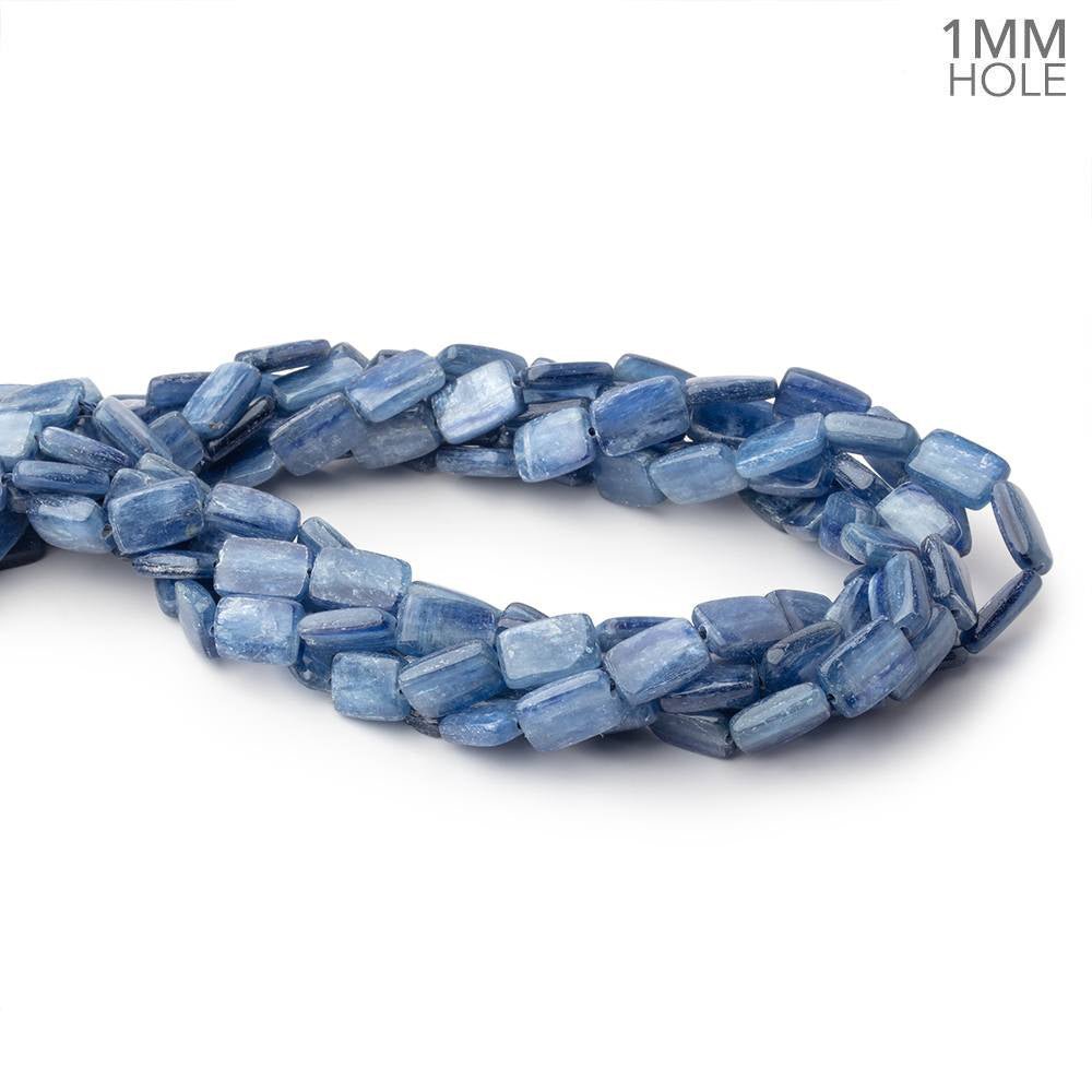 12x8mm Ceylon Blue Kyanite Plain Rectangle 16 inch 33 Beads 1mm Hole